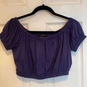 Navy Blue Crop Top, Medium